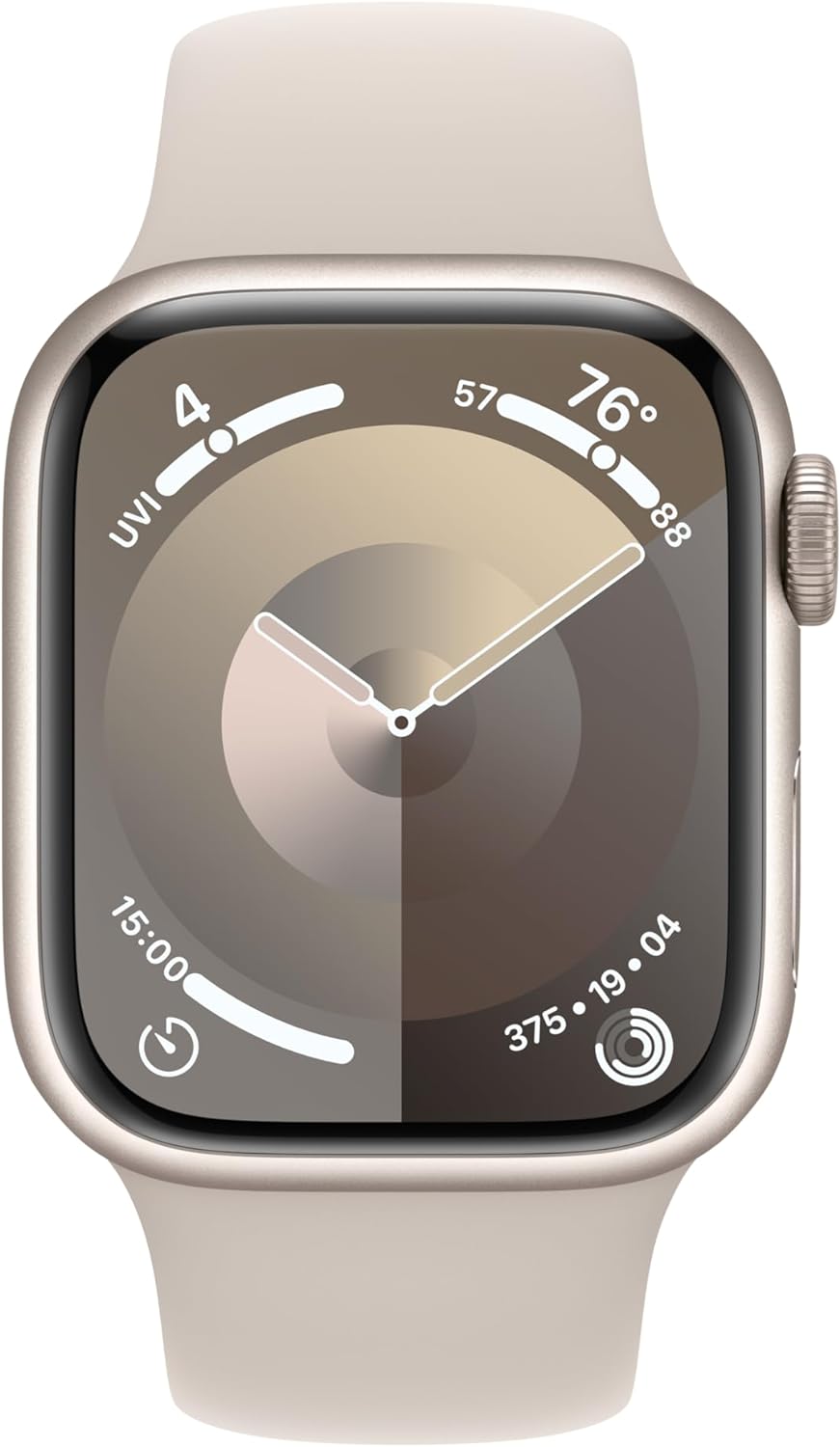 Apple Watch Series 9 GPS 41mm Aluminum Case with Starlight Sport - S/M - Starlight - MR8T3LL/A - Image 2