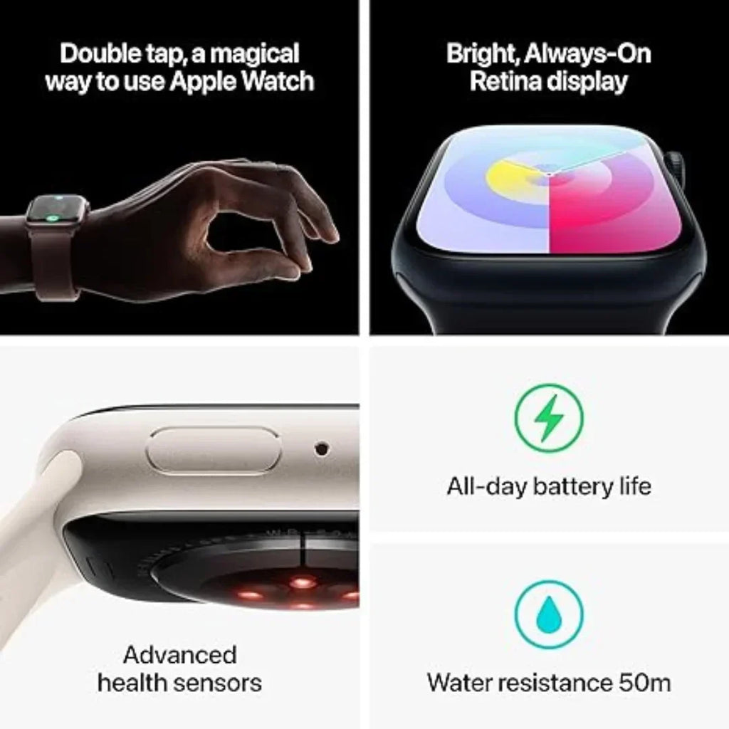 Apple Watch Series 9 [GPS, 41mm] - Midnight, Fitness Tracker, Blood Oxygen & ECG, Always-On Display - MR8X3LL/A - Image 4