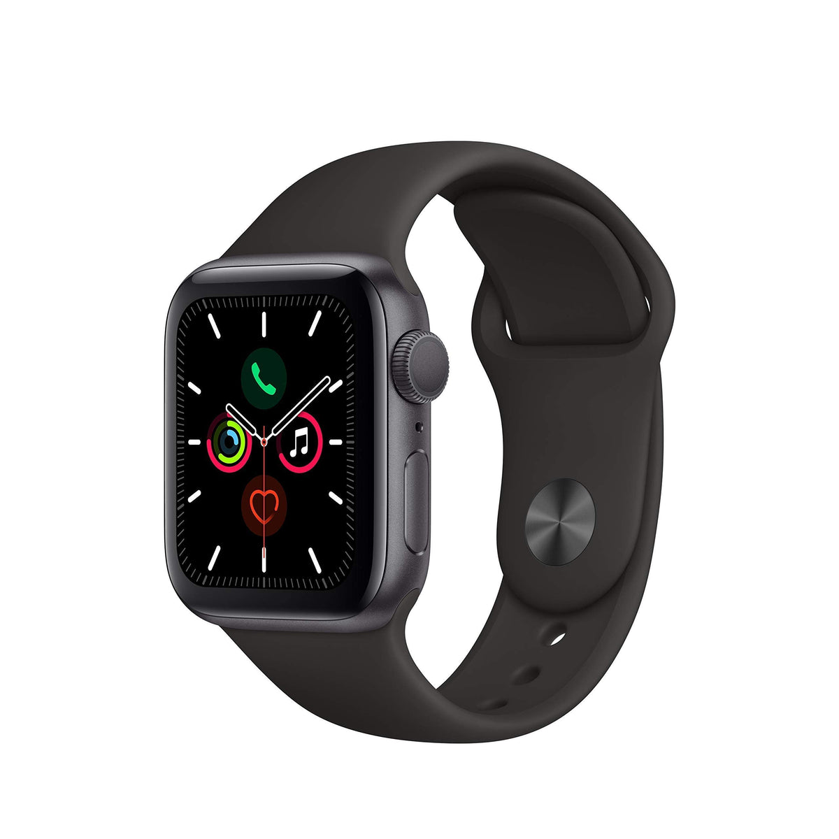 Apple Watch Series 5 (GPS, 40MM) - Space Gray Aluminum Case with Black Sport Band - MWV82LL/A