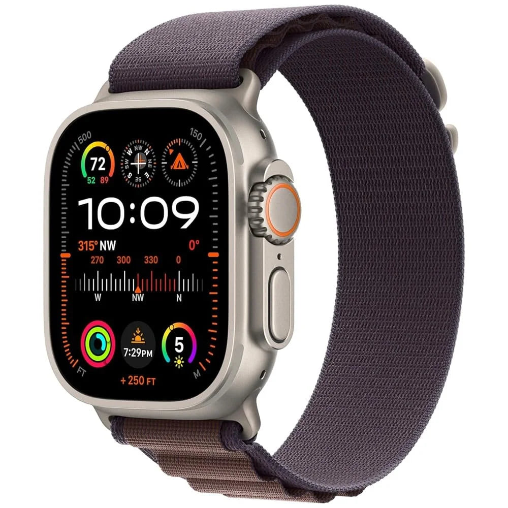 Apple Watch Ultra 2 GPS + Cellular 49mm Titanium Case w/ Indigo Alpine Loop Medium - MRET3LW/A