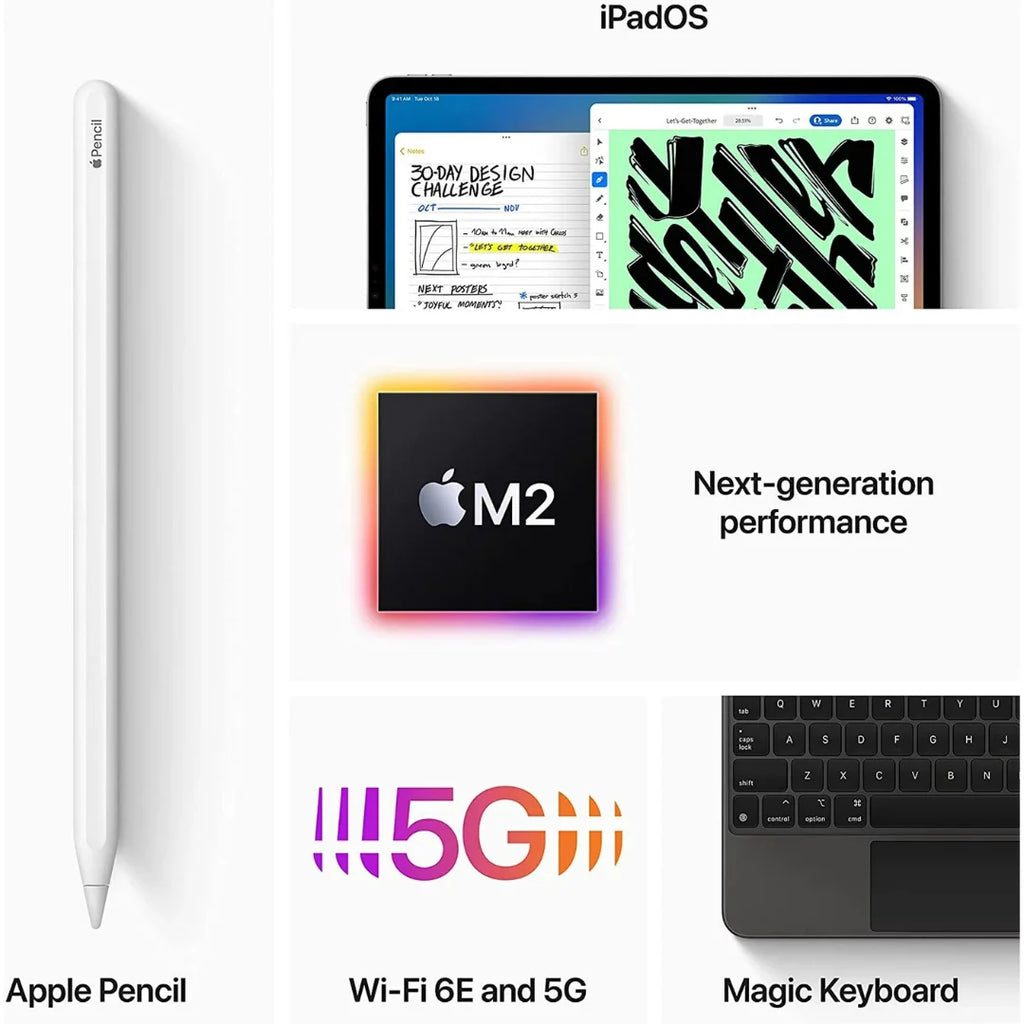 Apple iPad Pro 12.9"" 6th Gen (2022) WiFi+Cellular - 2TB - Space Gray - MP663LL/A - Image 3