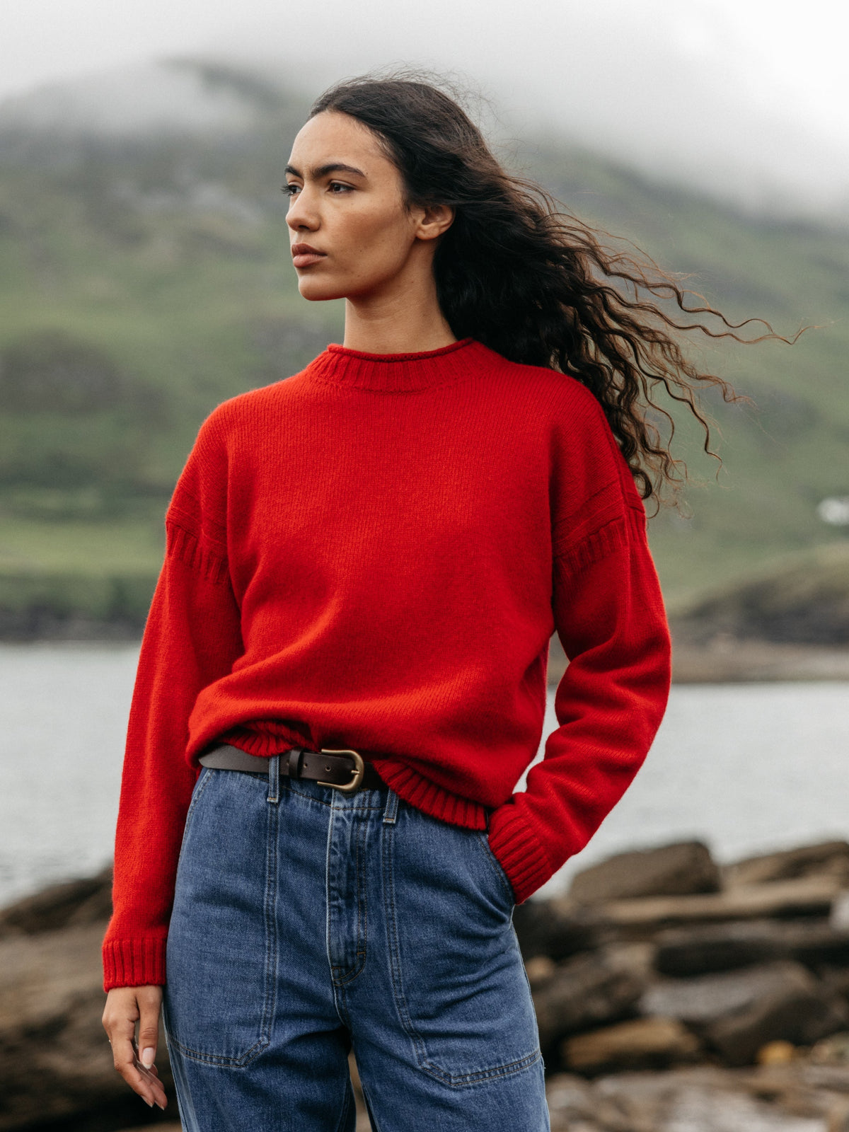 Women's Tolcarne Gansey Jumper - Image 6