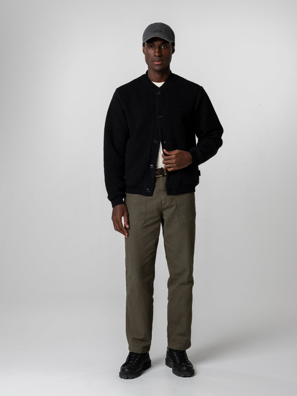Men's Portell Wool Fleece Bomber Jacket - Image 4