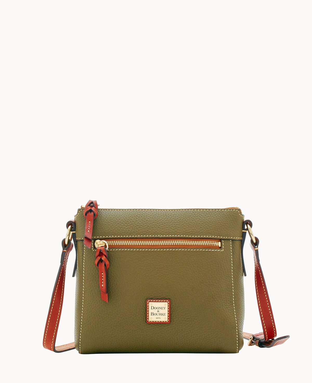 Pebble Grain Allison Crossbody - Olive