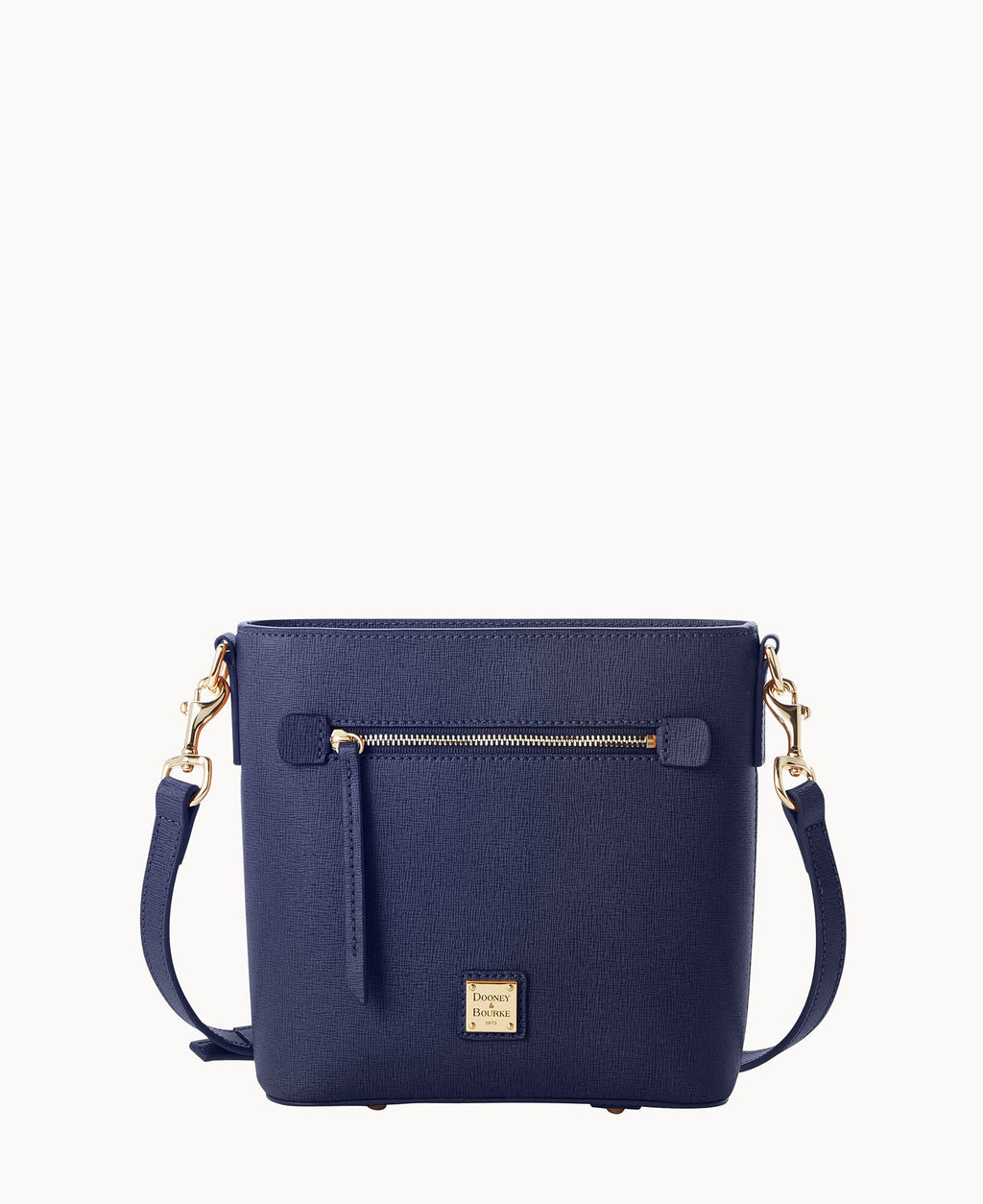 Saffiano Small Zip Crossbody - Marine