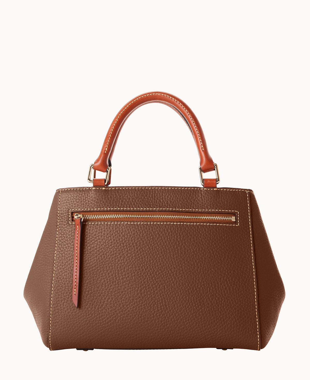 Pebble Grain Small Zip Satchel - Image 9