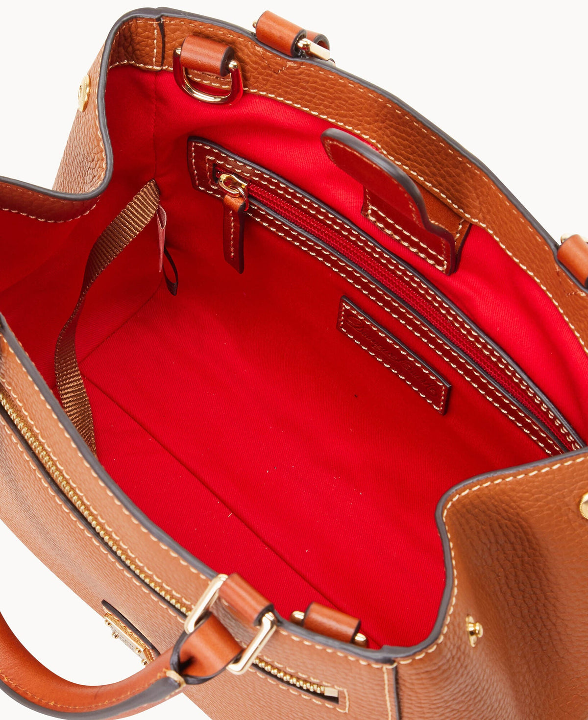 Pebble Grain Small Zip Satchel - Image 28