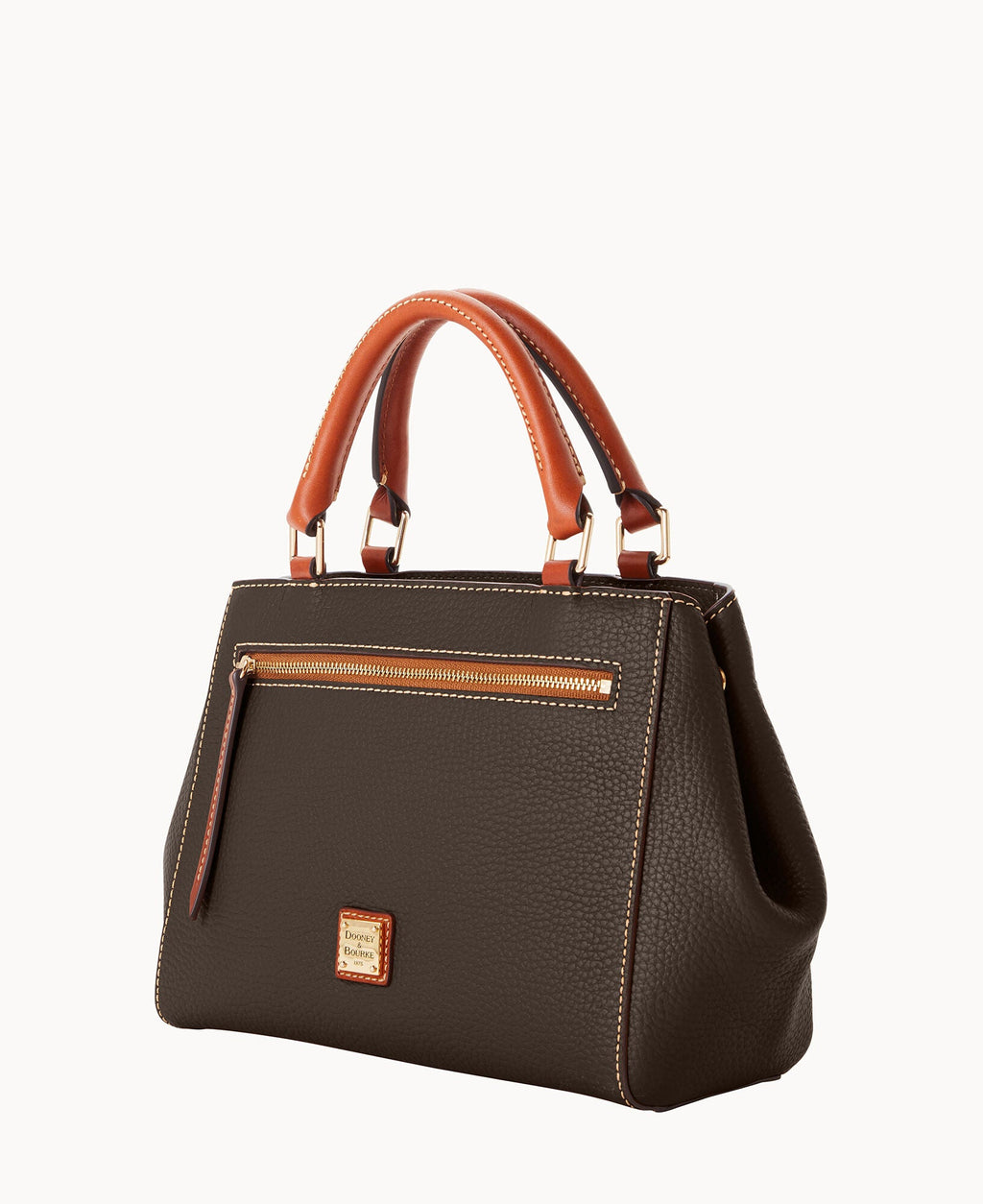 Pebble Grain Small Zip Satchel - Image 37