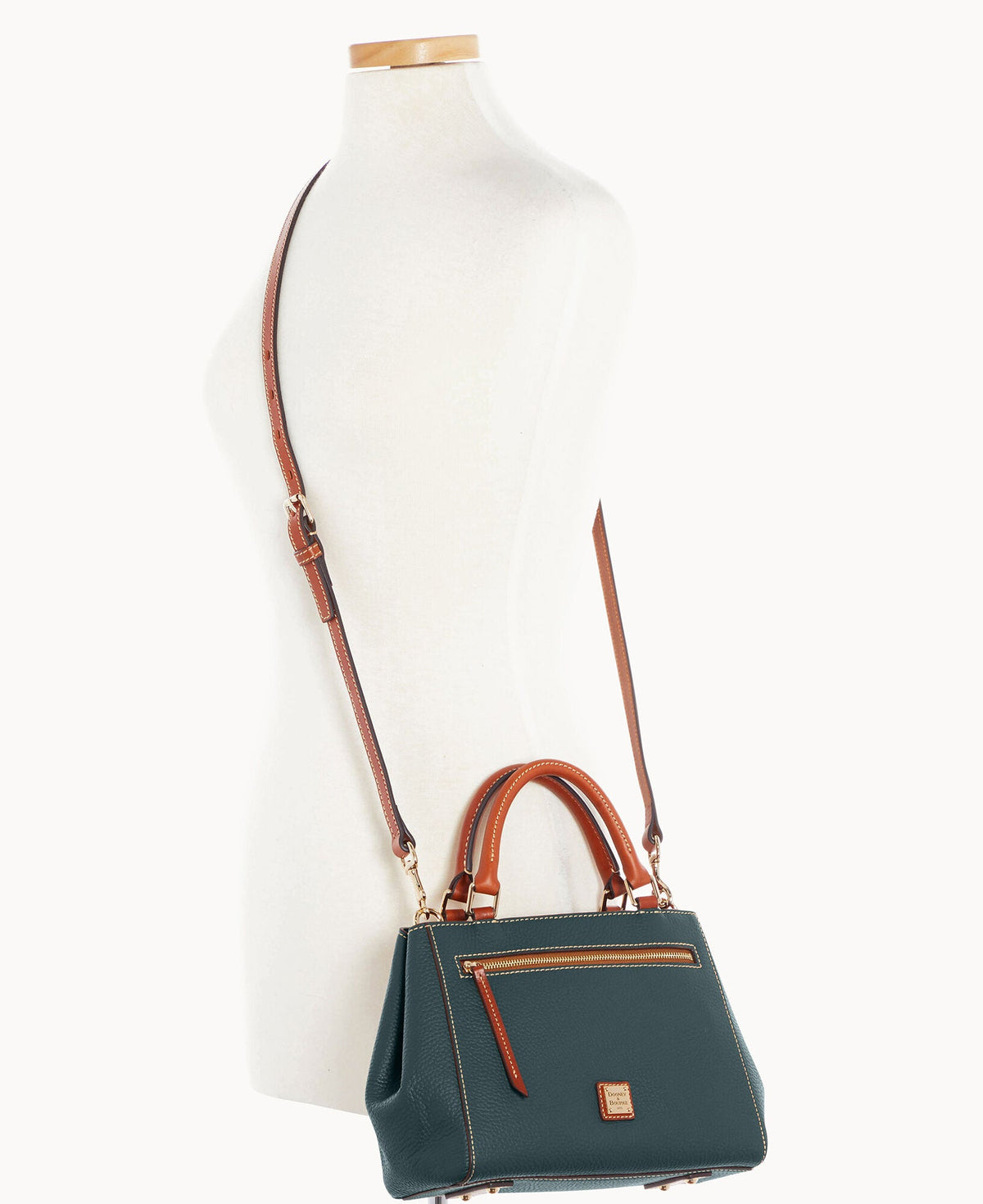 Pebble Grain Small Zip Satchel - Image 55