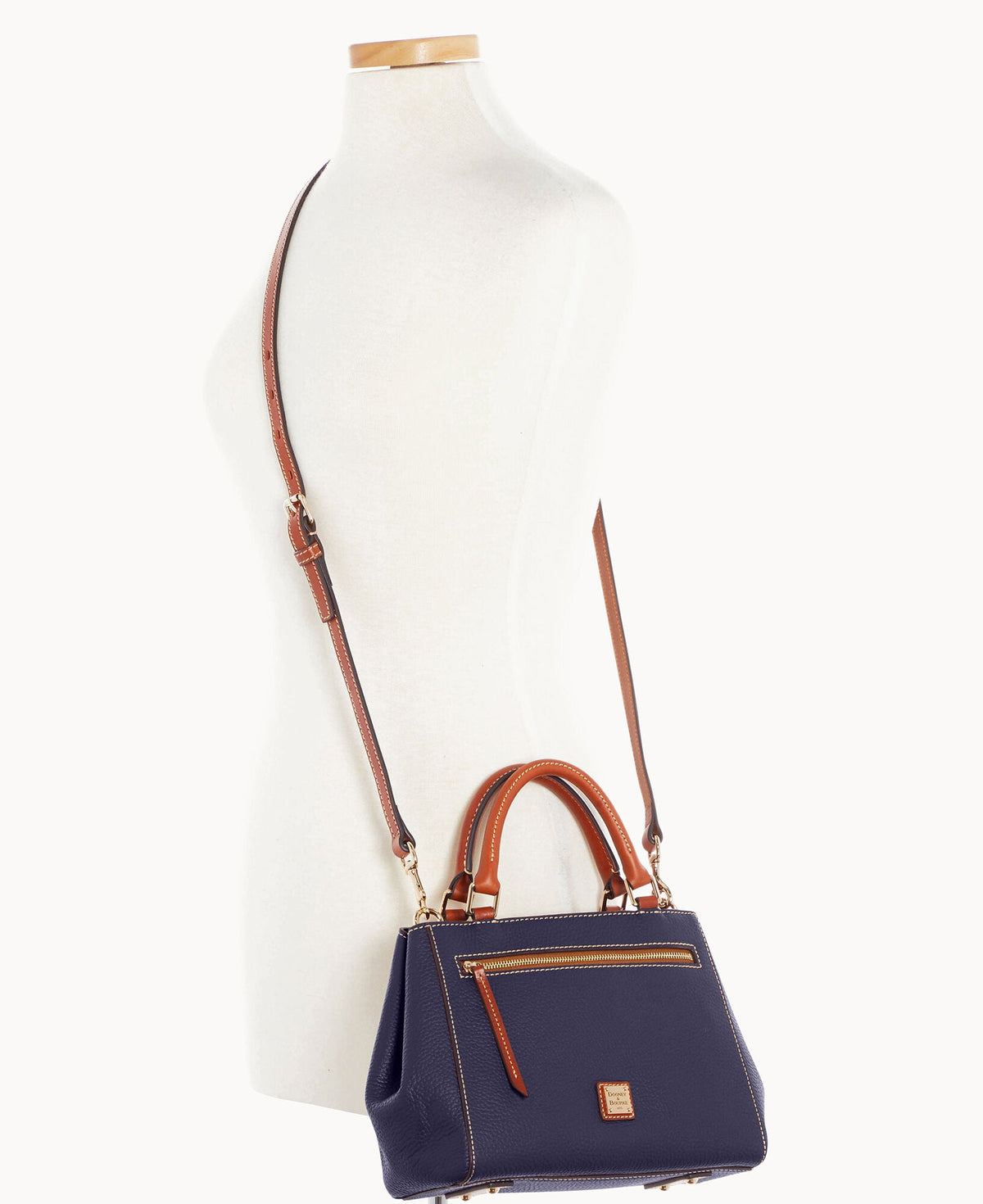 Pebble Grain Small Zip Satchel - Image 70