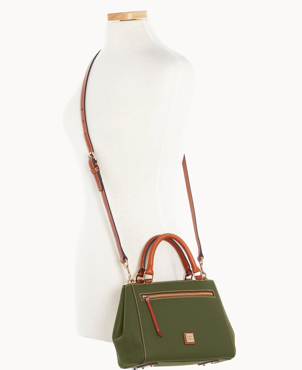Pebble Grain Small Zip Satchel - Image 75