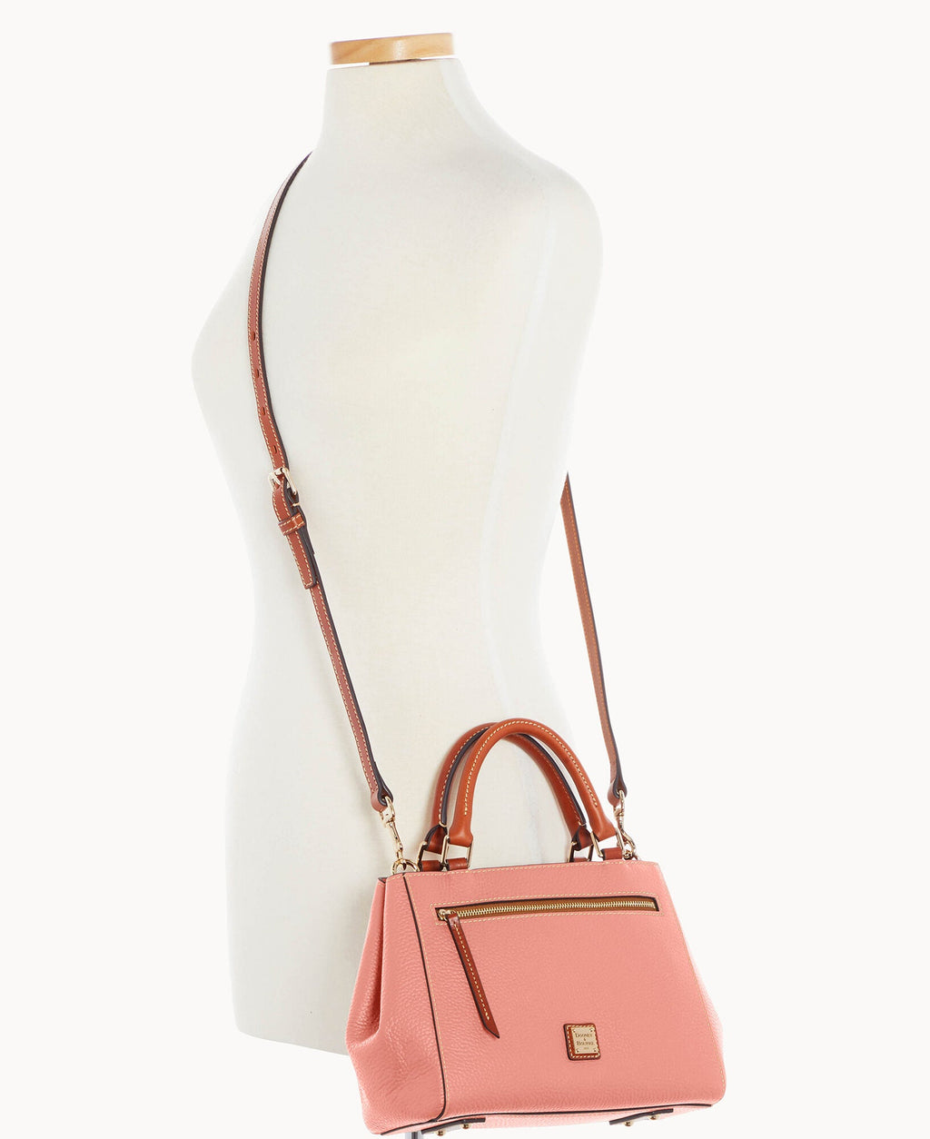 Pebble Grain Small Zip Satchel - Image 85