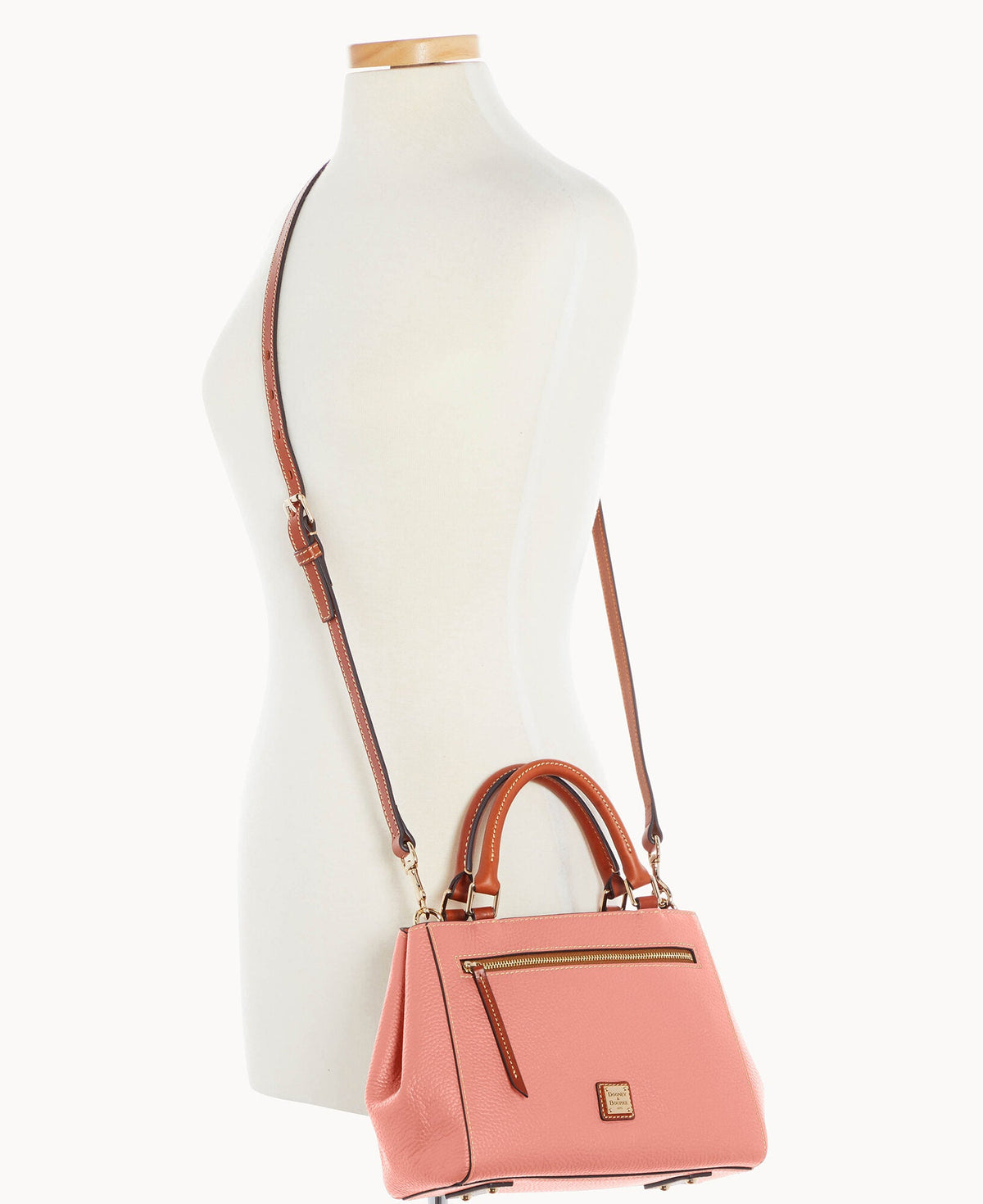 Pebble Grain Small Zip Satchel - Image 85
