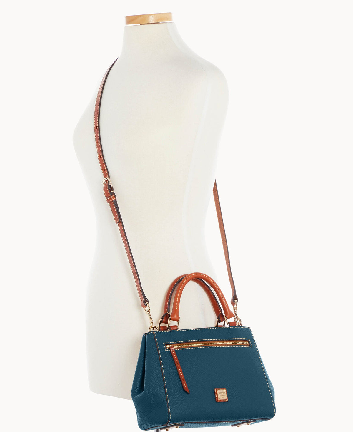 Pebble Grain Small Zip Satchel - Image 115
