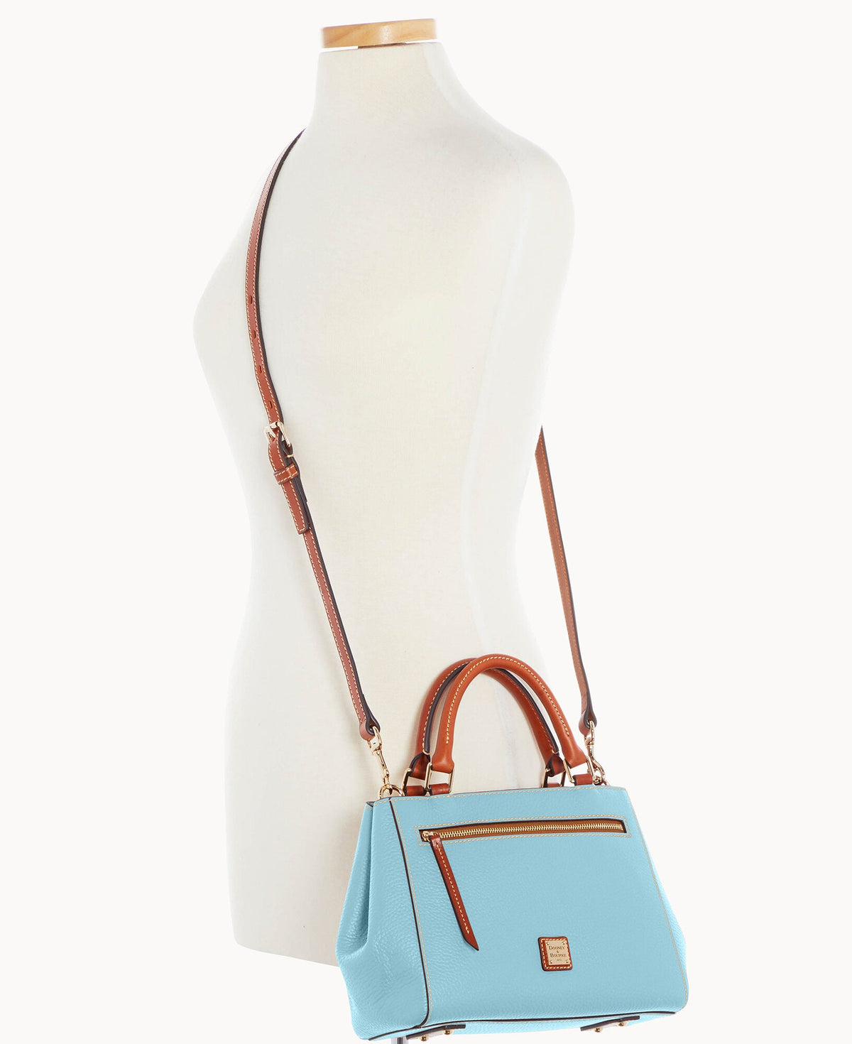 Pebble Grain Small Zip Satchel - Image 140