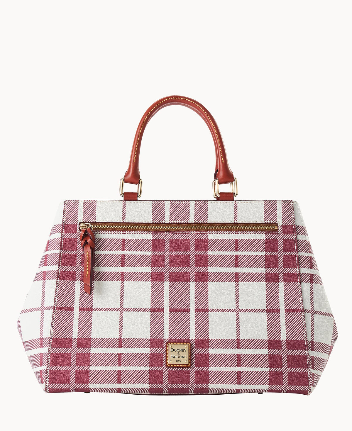 Oxford Zip Satchel - Wine