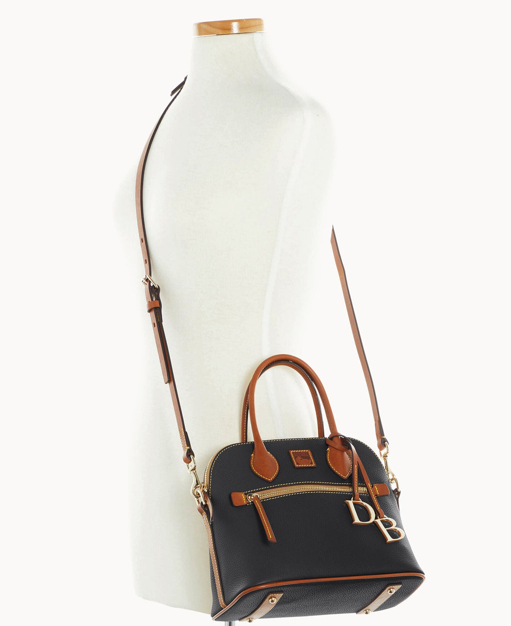 Pebble Grain Domed Satchel - Image 4