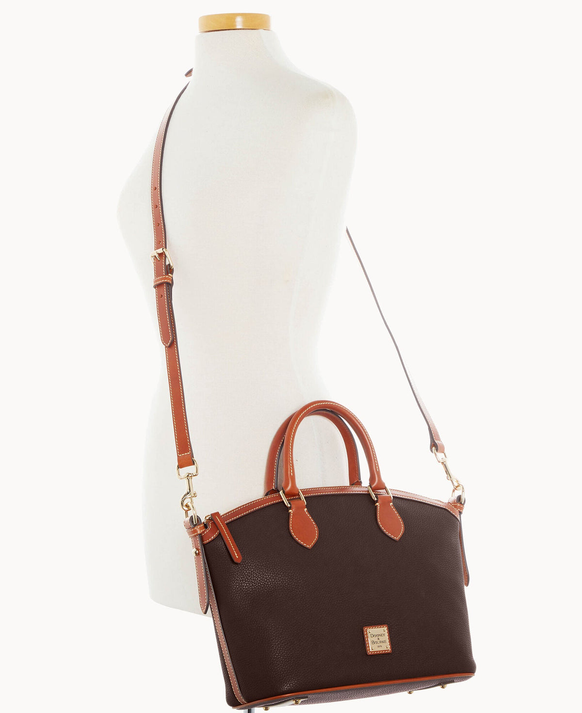 Pebble Grain Domed Satchel - Image 16