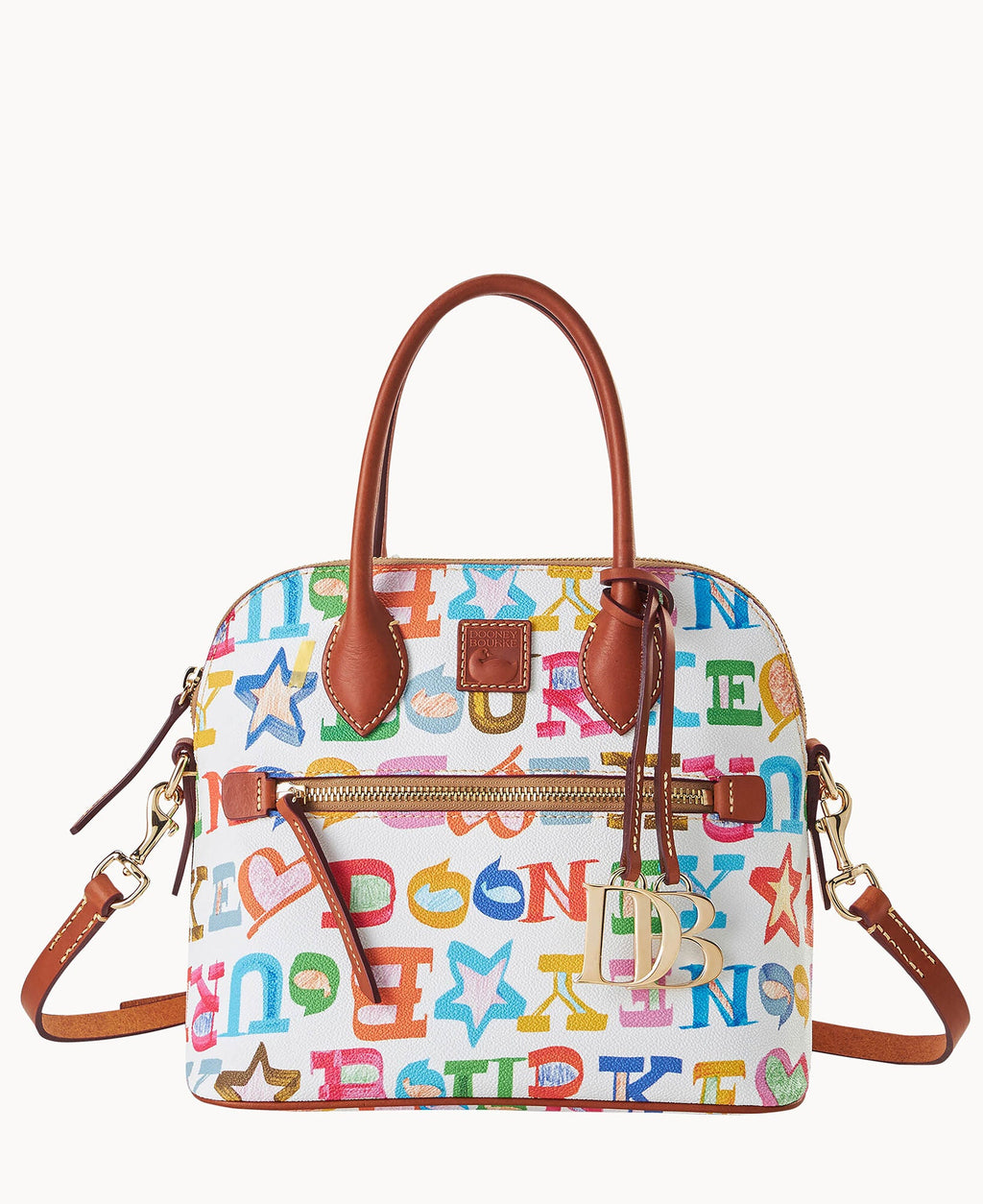 Doodle II Coated Cotton Domed Satchel - Multi