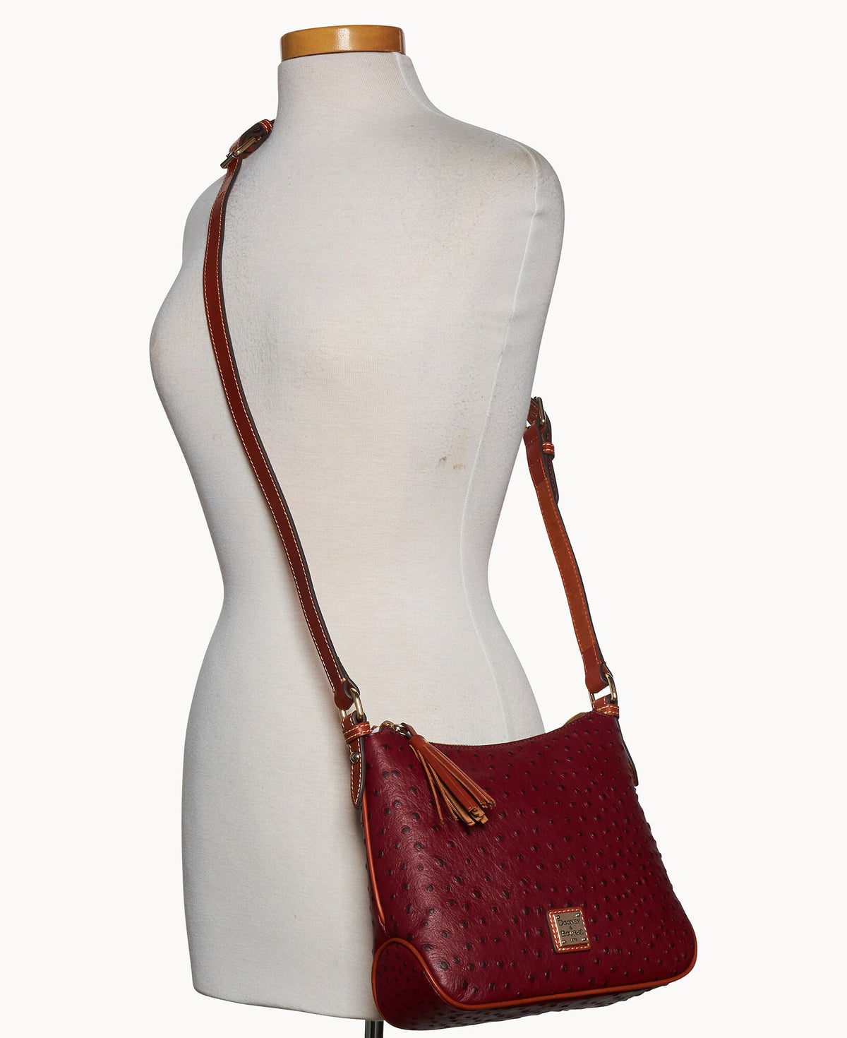 Ostrich Crossbody Hobo - Image 5