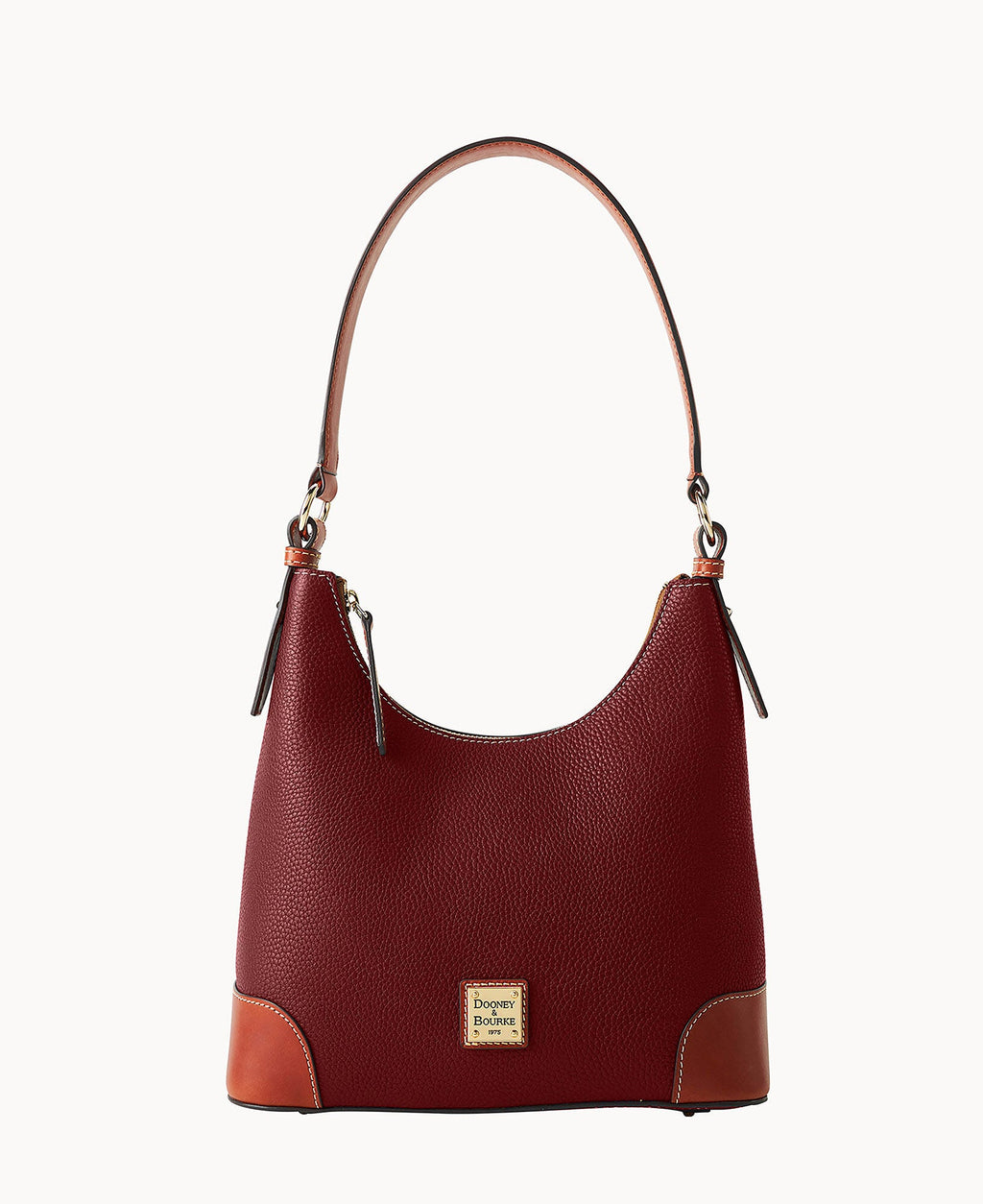 Pebble Grain Small Hobo - Wine