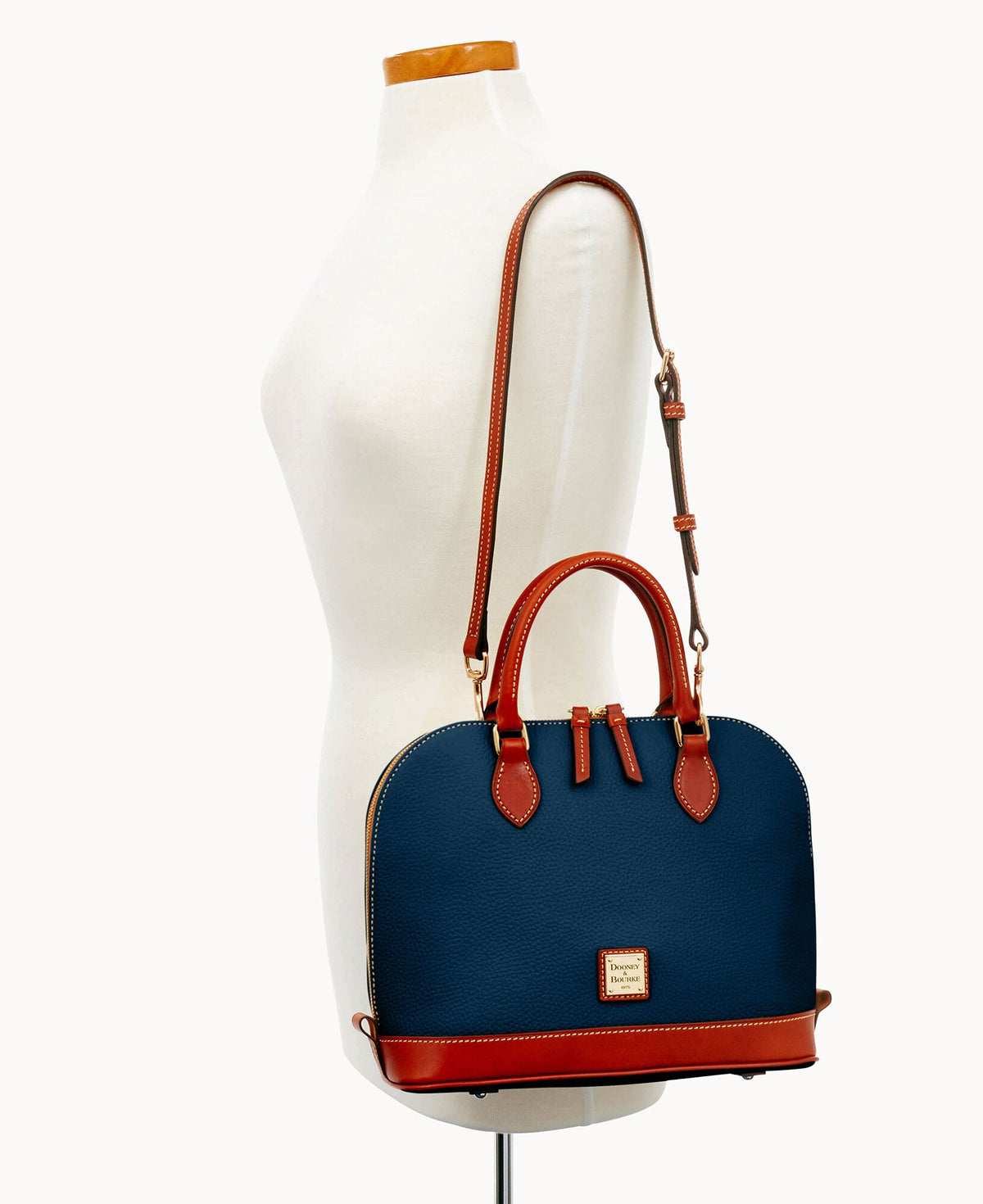 Pebble Grain Zip Zip Satchel - Image 99