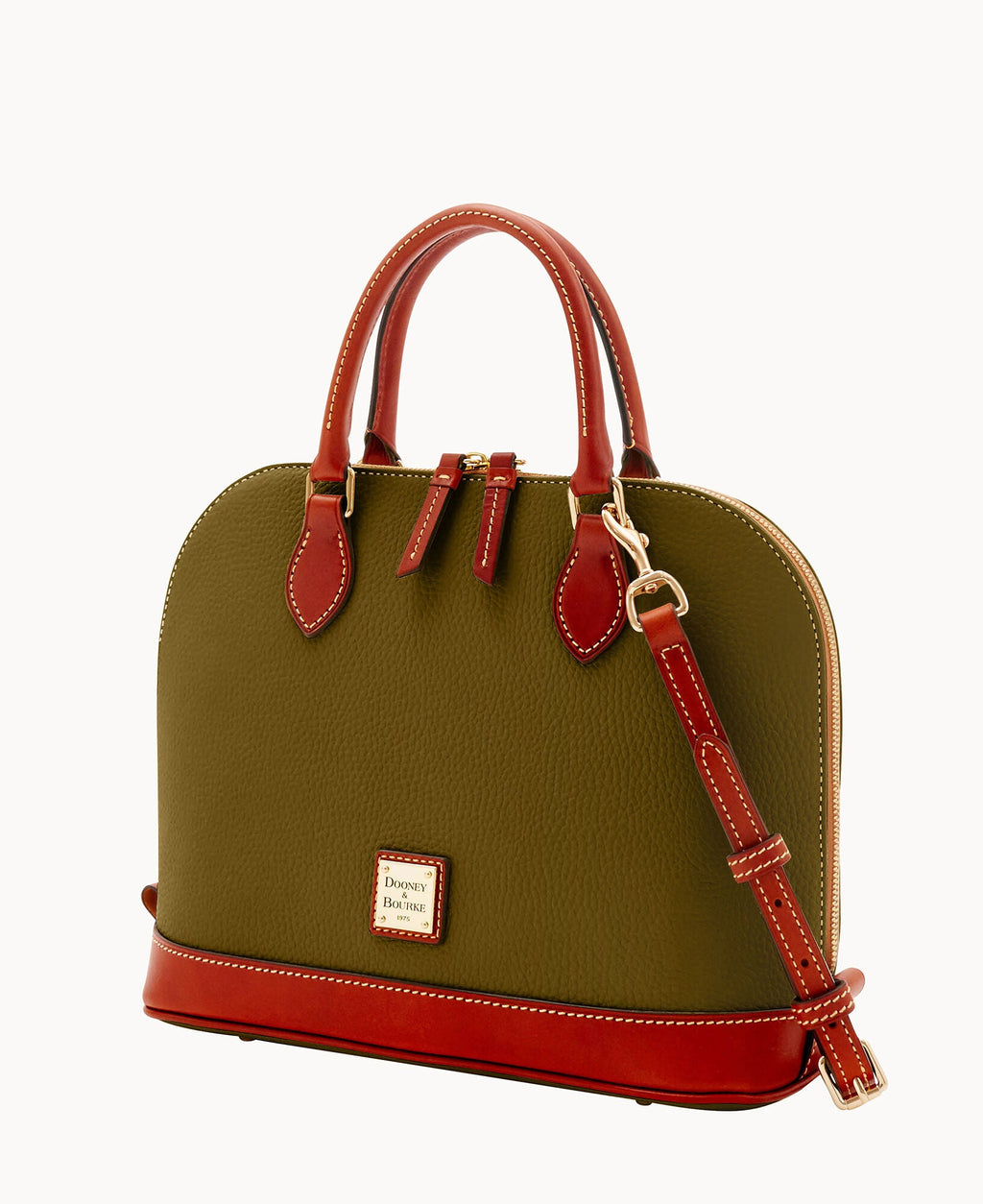 Pebble Grain Zip Zip Satchel - Image 125