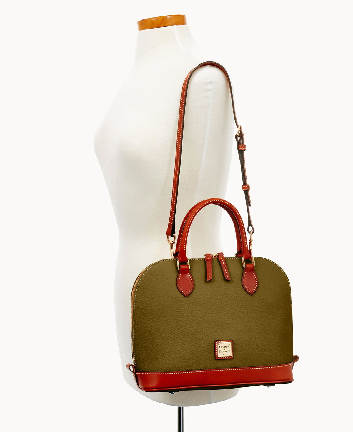 Pebble Grain Zip Zip Satchel - Image 128