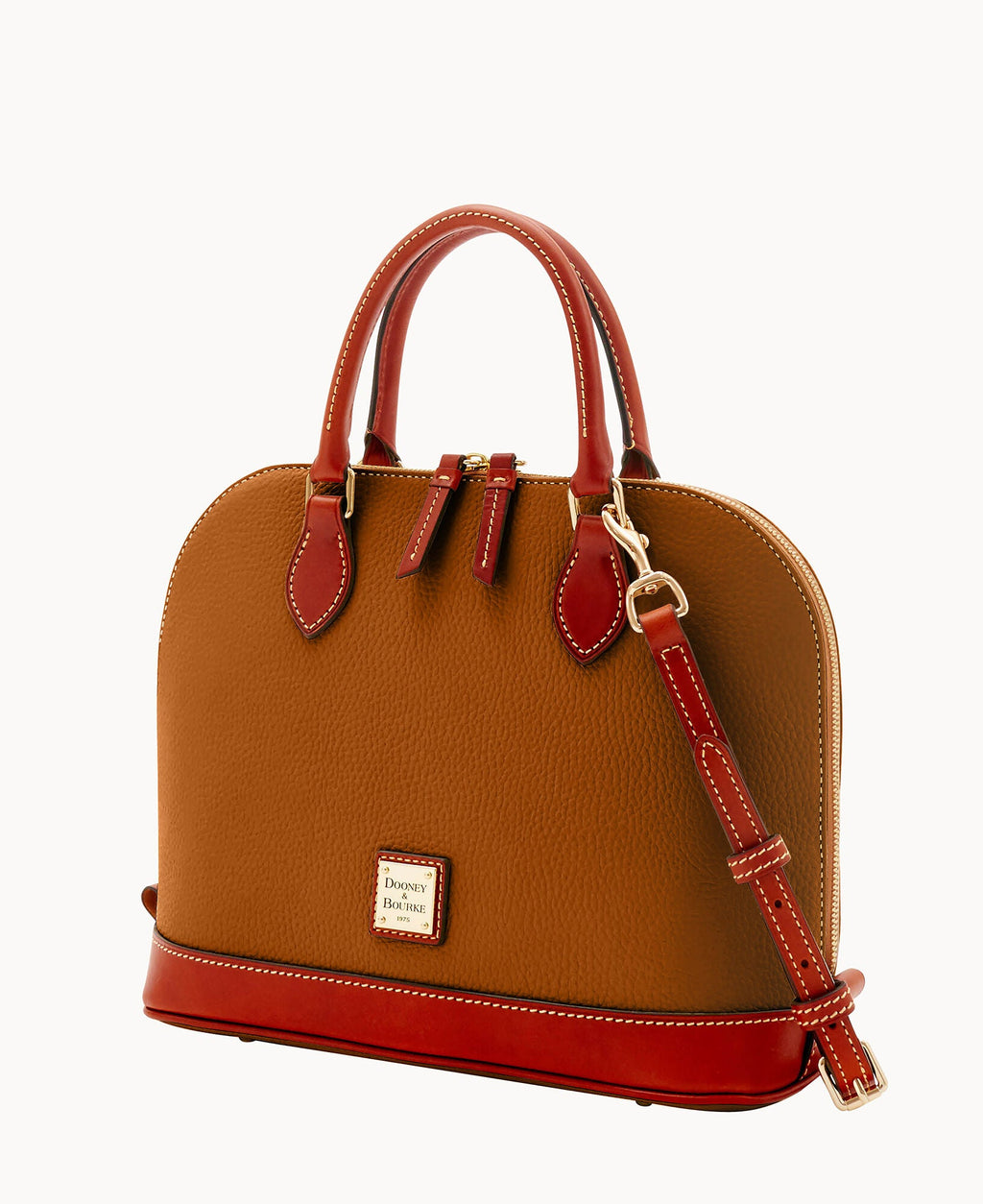 Pebble Grain Zip Zip Satchel - Image 130