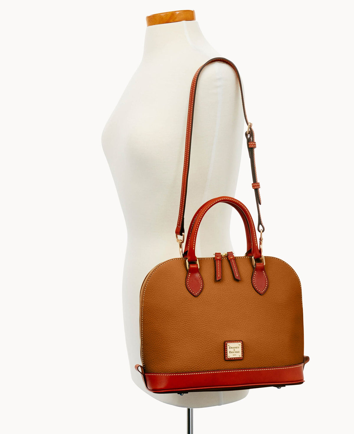 Pebble Grain Zip Zip Satchel - Image 133