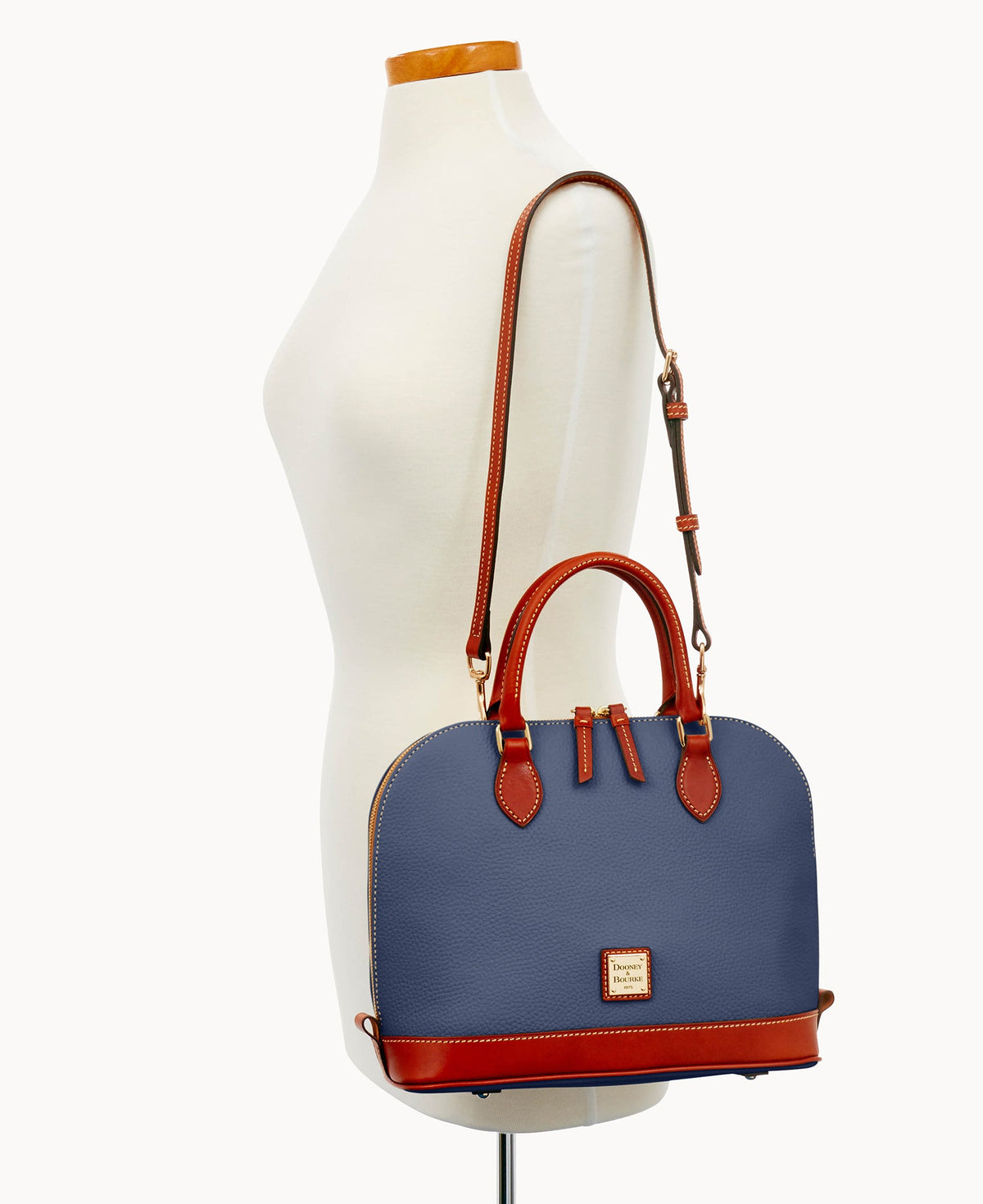 Pebble Grain Zip Zip Satchel - Image 113