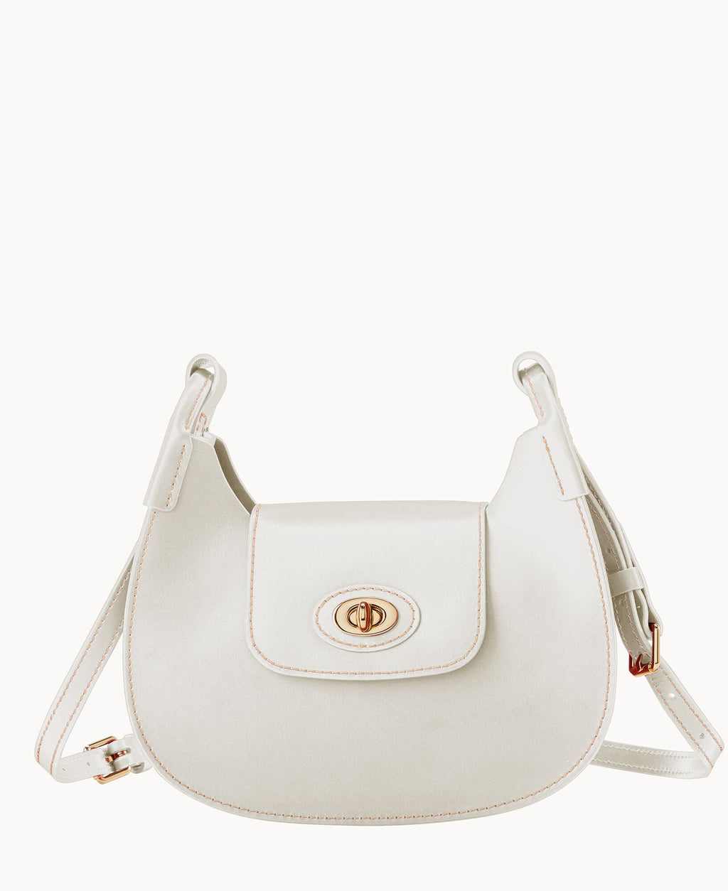 Sweety Leather Crossbody Hobo - Off White