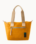 Nylon Front Zip Tote - Gold