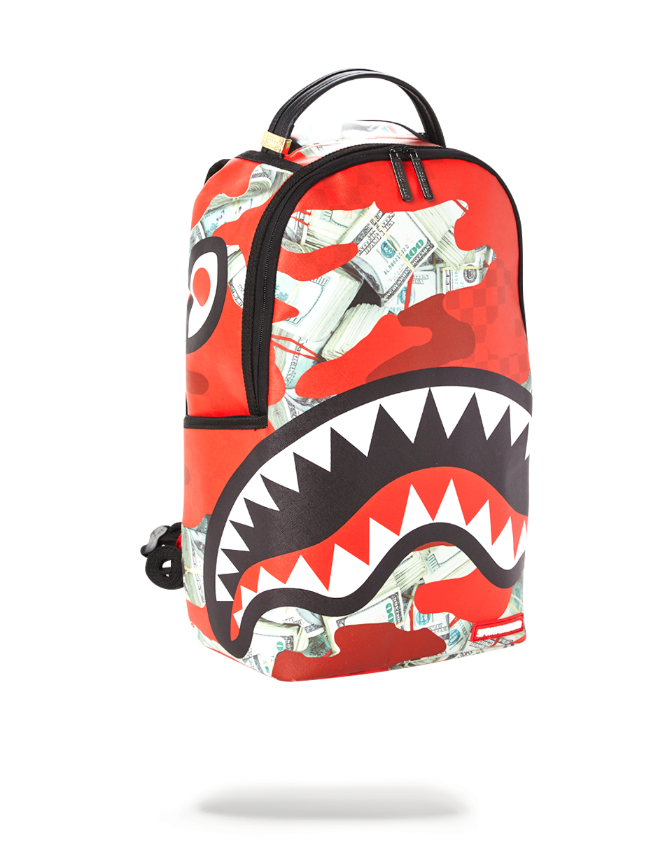 Money Camo (Red) Backpack - Image 2