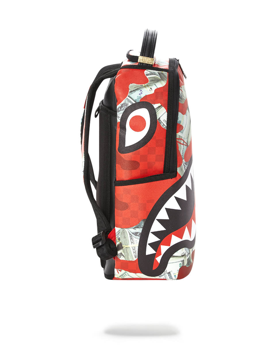 Money Camo (Red) Backpack - Image 3