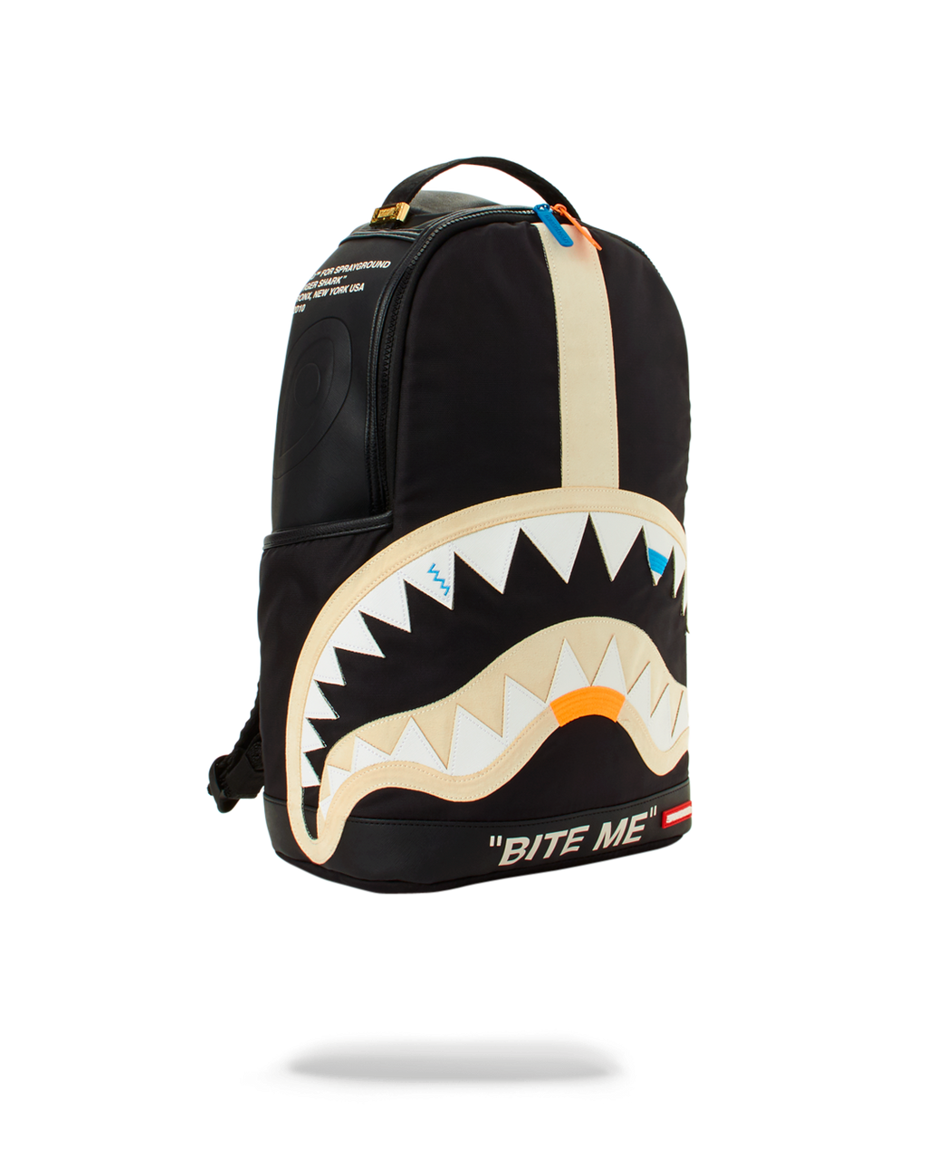Bite Me Shark (Black) Backpack - Image 2