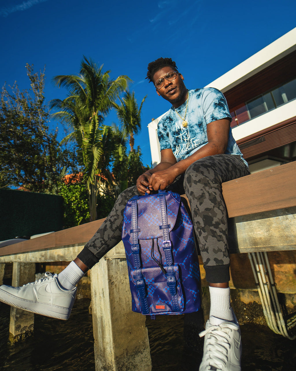 Shark Check (Blue) Hills Backpack - Image 2