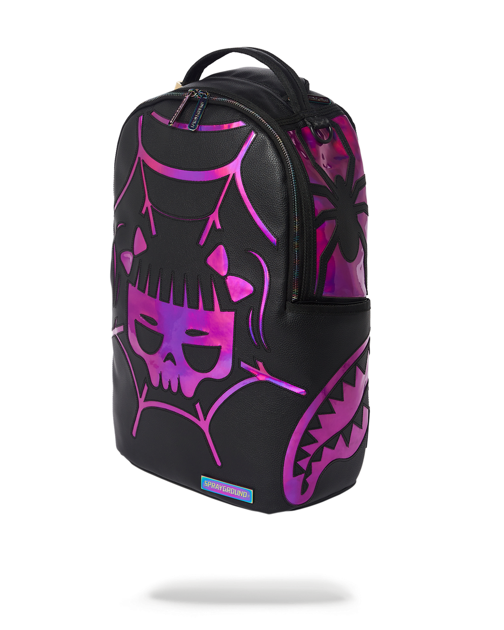 Cazzu Iridescent Cut & Sew Spider Skull Shark Backpack (Dlxv) - Image 3