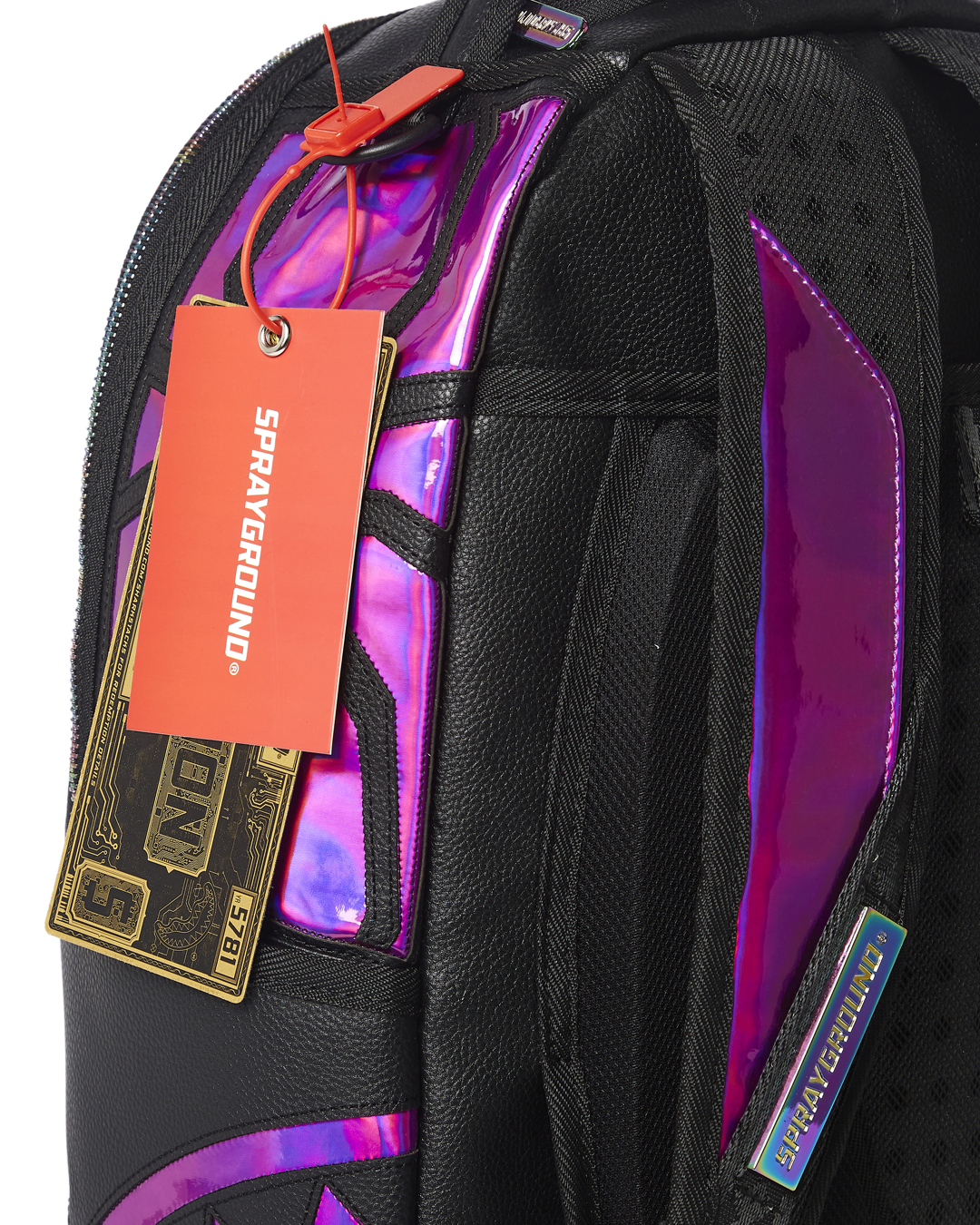 Cazzu Iridescent Cut & Sew Spider Skull Shark Backpack (Dlxv) - Image 12