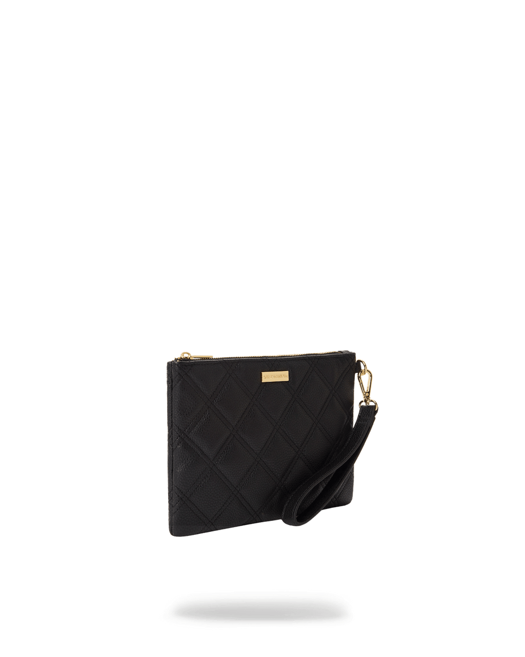 Noir Quilt Gold Chain Shark Crossover Clutch - Image 3