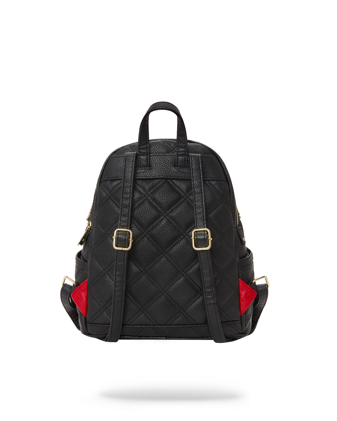 Noir Quilt Gold Chain Shark Savage Backpack - Image 3