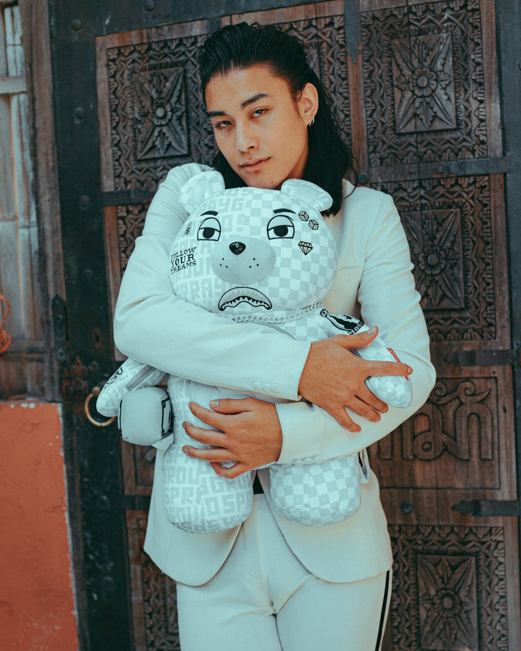 Split the Check (Pearl) Moneybear Teddybear Backpack - Image 6