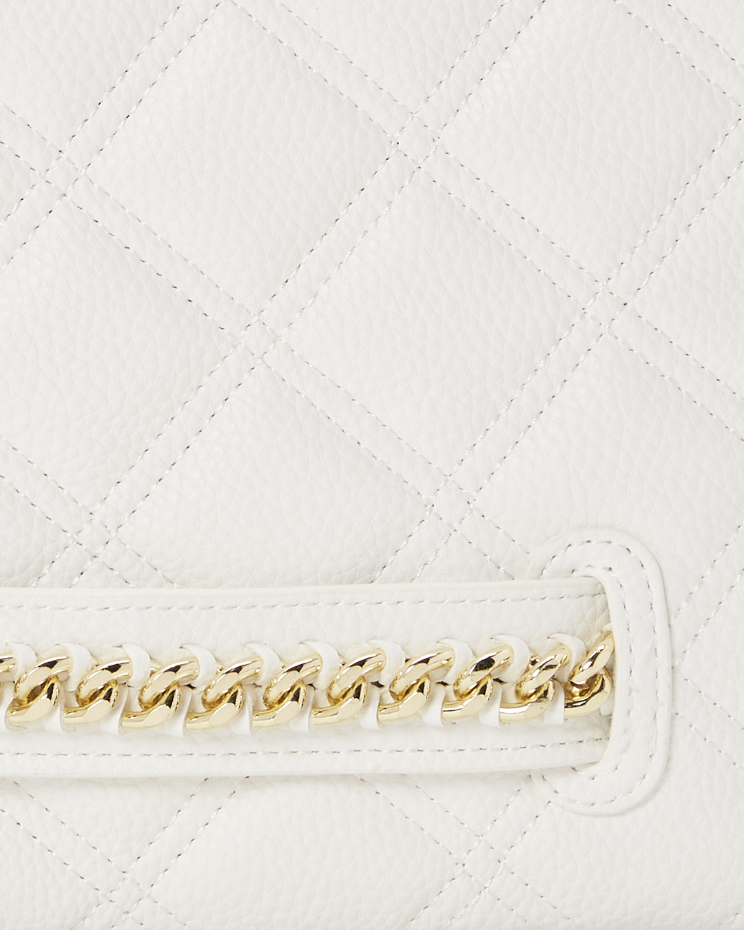 Riviera Le Blanc Gold Chain Shark Crossover Clutch - Image 7