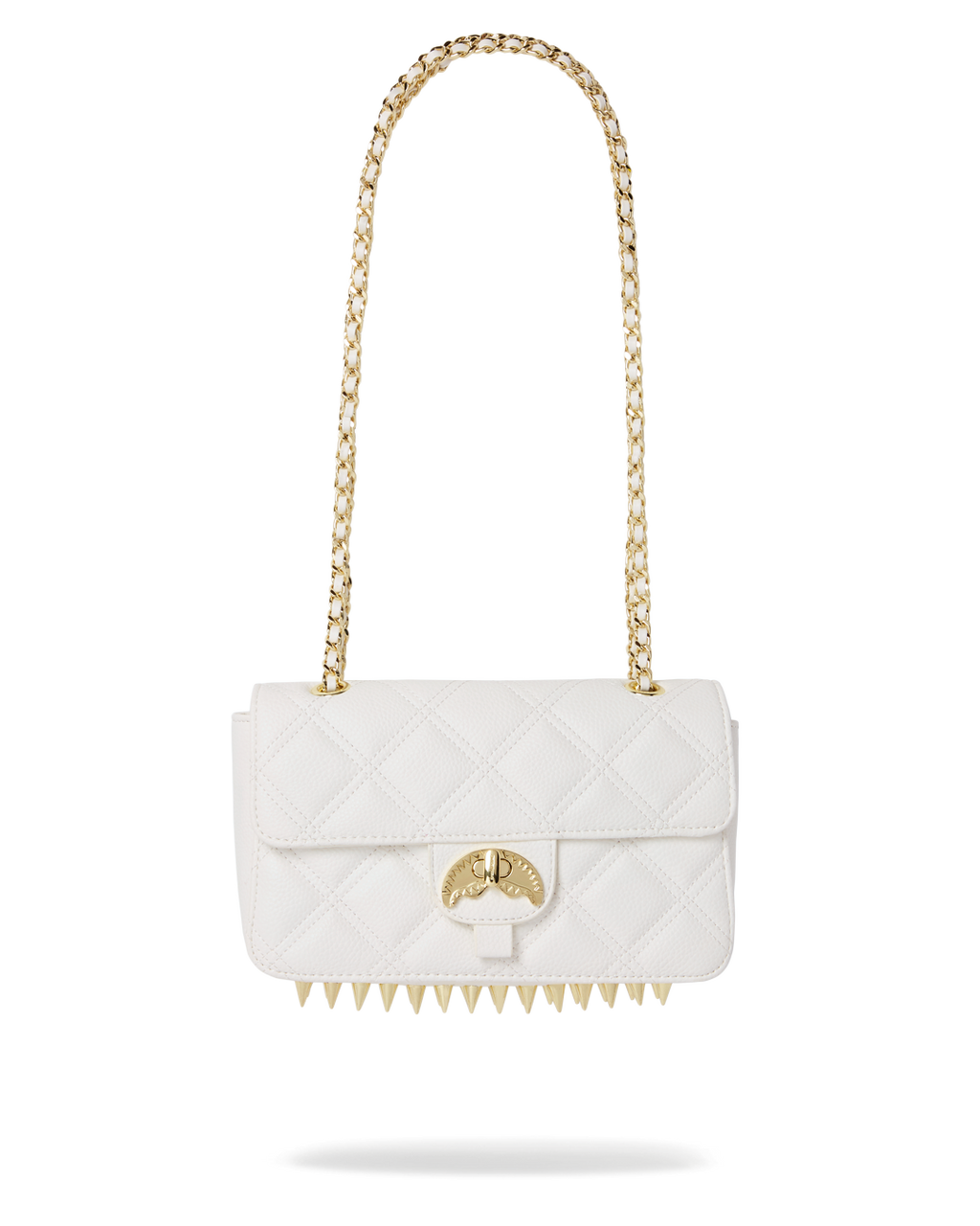 Riviera Le Blanc Gold Chain Shark Handbag - Image 6