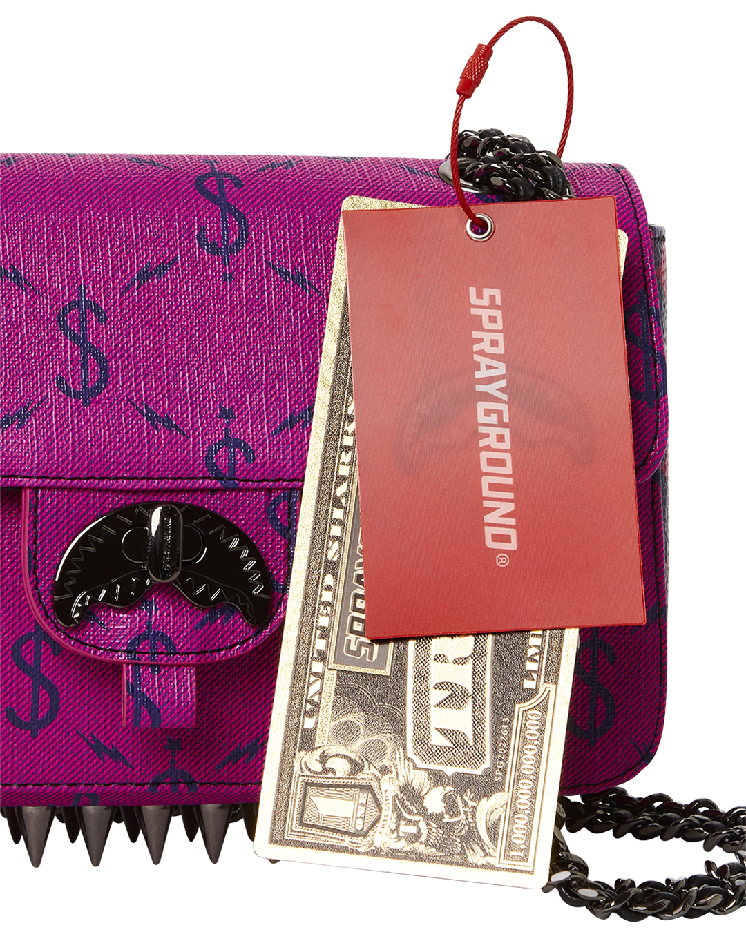 $Napdragon Gold Chain Shark Handbag - Image 15