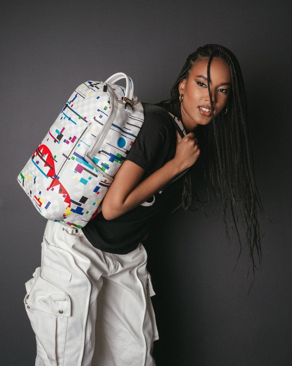 Sharks in Paris Glitch Rider Backpack (Dlxv) - Image 10