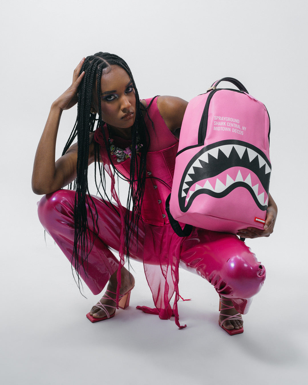 Shark Central (Pink) Backpack (Dlxv) - Image 4