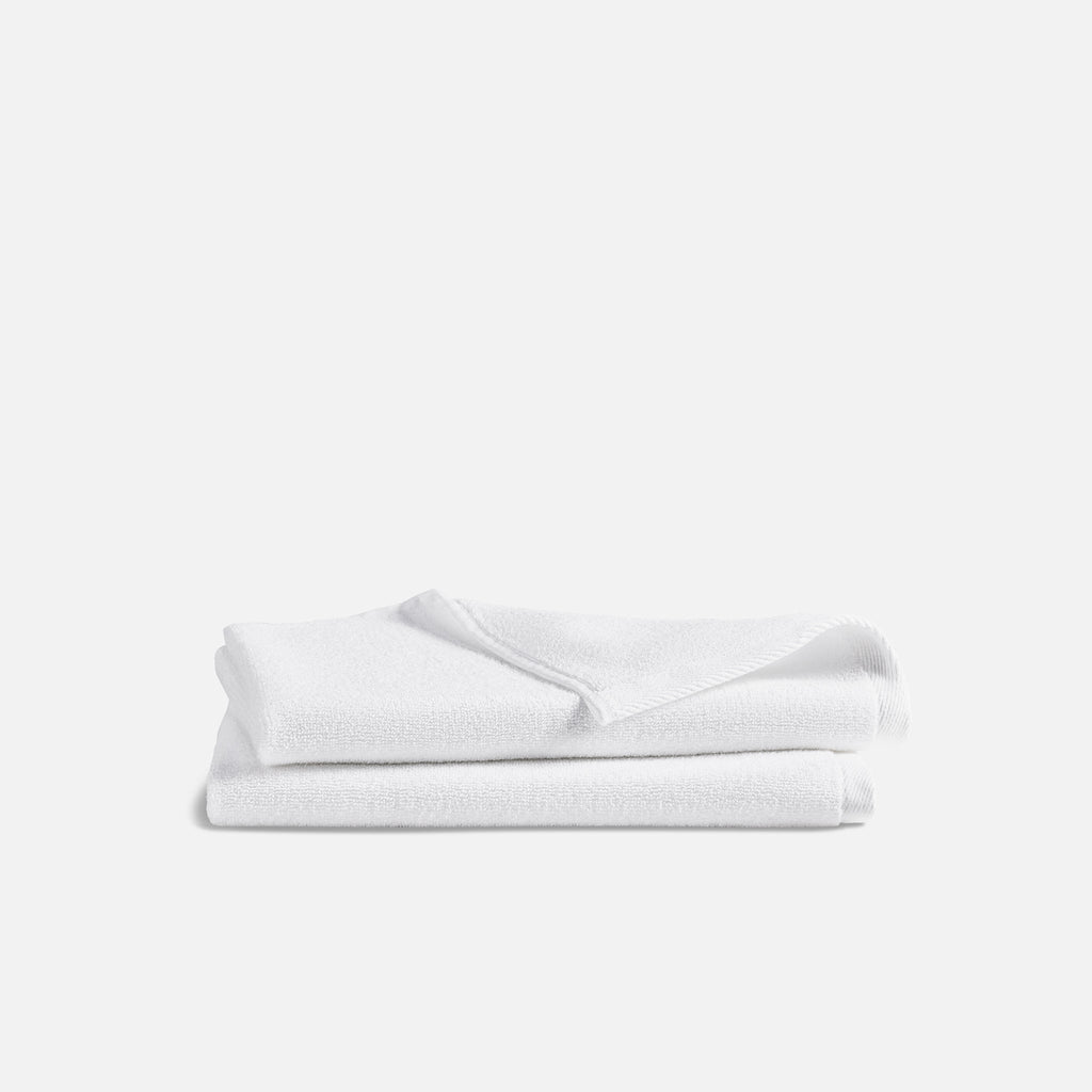Plush Turkish Cotton Hand Towels - White