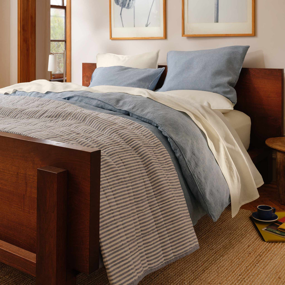 Set of 2 Washed European Linen Core Sheet Set Bundle - Image 62
