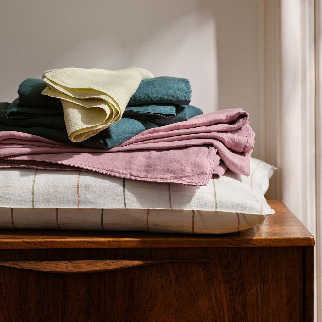 Set of 2 Washed European Linen Core Sheet Set Bundle - Image 69